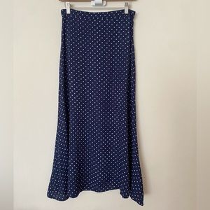Reformation Blue and Beige Polka Dot Skirt - Size 4